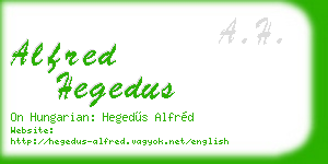 alfred hegedus business card